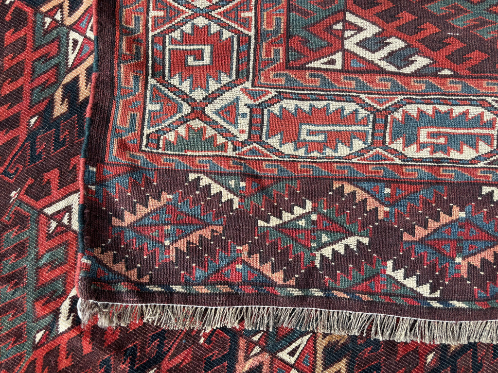 Antique Turkmen Yomut Main Carpet 1880, 212x366 cm