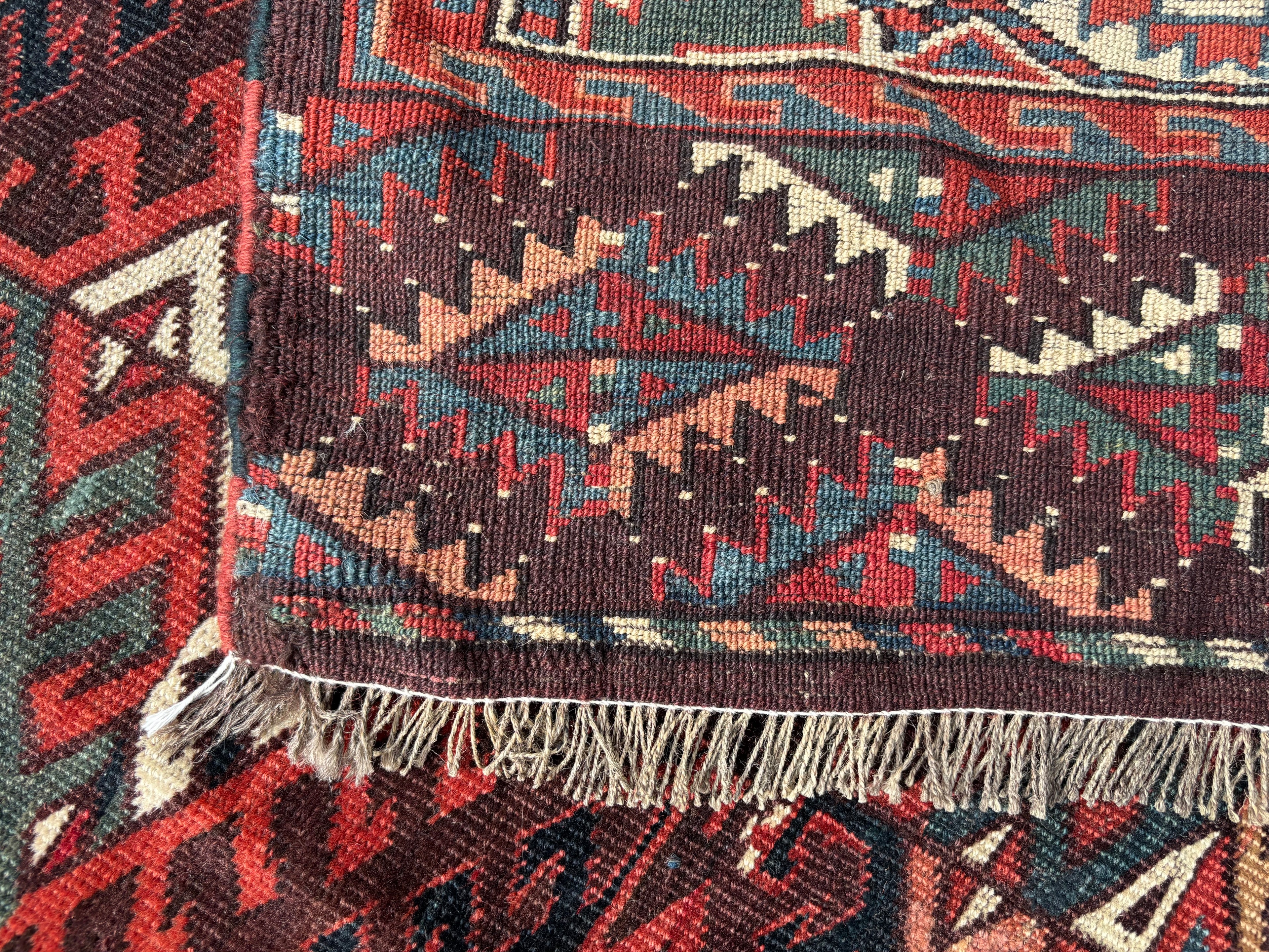 Antique Turkmen Yomut Main Carpet 1880, 212x366 cm